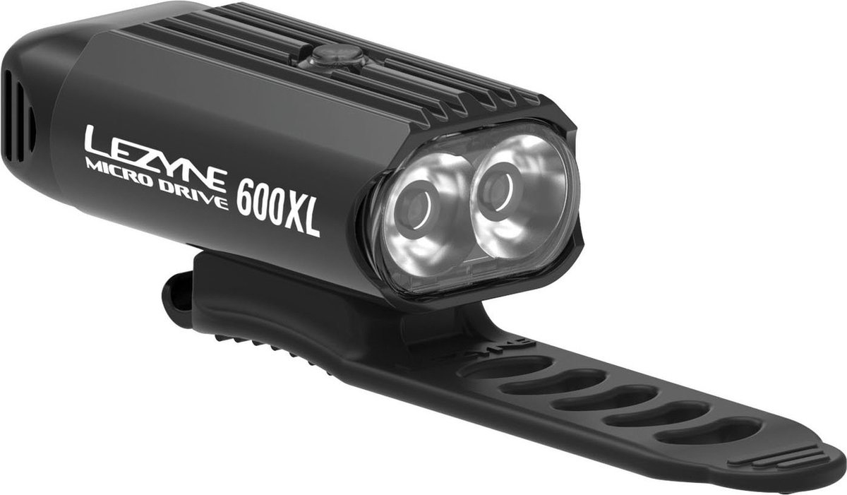 Lezyne Micro Drive 600XL - Oplaadbare LED fietslamp voor - 9 Standen - 600 Lumen - Accu tot 44 uur - Waterdicht - Aluminium - Zwart - Lezyne