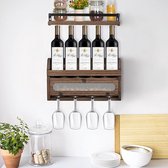 wijnrek / flessen display houder, Vrijstaande - wijnrek muur / 5 2 Piece