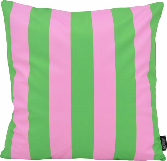 Sierkussen Streep Groen/Roze | 45 x 45 cm | Katoen/Polyester
