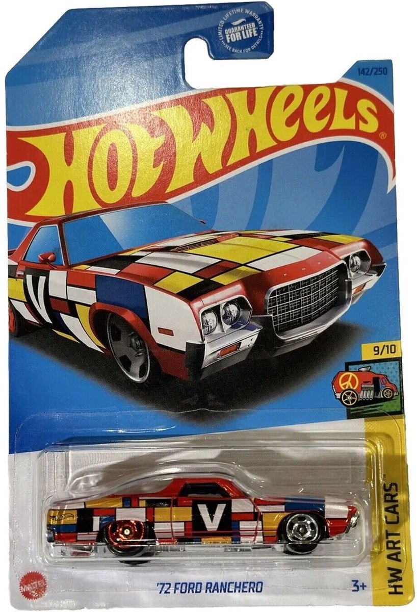 HOT WHEELS '72 FORD RANCHERO ART CARS 142/250 1:64