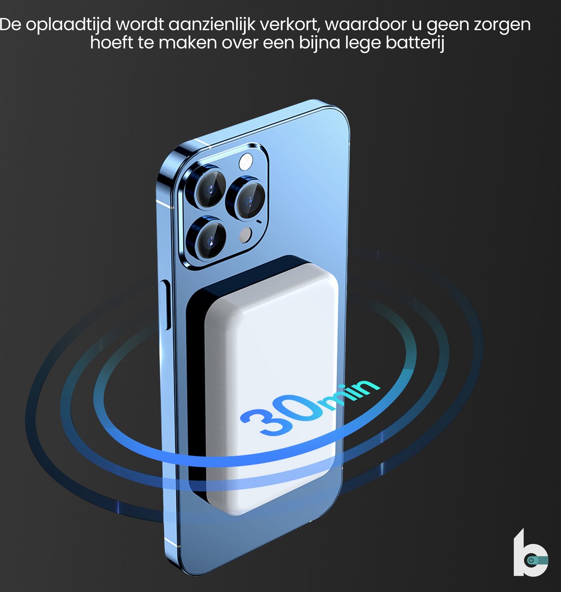 Banky - Powerbank 10000 mAh 22W - Snellader - Magnetisch & - afbeelding 2