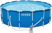 Intex buisvormig rond metalen frame zwembad kit (ø) 4,57 x (h) 1,22m