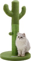 ACAZA Krabpaal - Krabpaal voor Grote Katten - Krabpaal Cactus - 75 cm - Groen - Kattenpaal