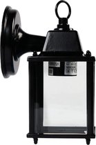 Inspire Sanboi Aluminium Glazen Wandlamp Voor Buiten - E27 - Max 60W - Waterdicht (IP43) - Zwart