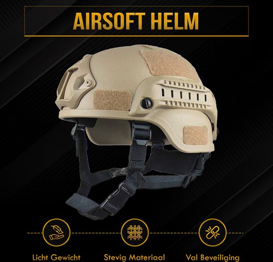 Gocher Helm für Airsoft, Paintball, Militär, verstellbar, für CS