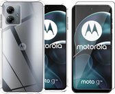 Hoesje geschikt voor Motorola Moto G14 - Screenprotector Glas - Shockproof Transparant