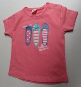 T shirt korte mouw - Meisjes - Roze - Fabulous - 12 maand 80
