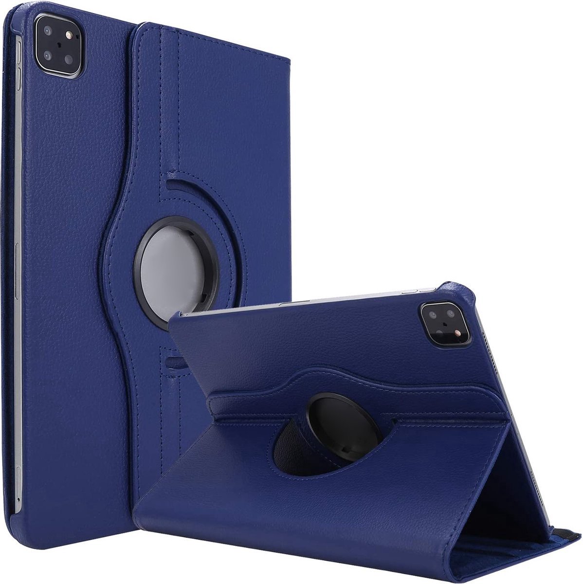 360 Tablet Case - Geschikt voor iPad Air 4e Generatie Hoes - 10.9 inch (2020) - Donker Blauw