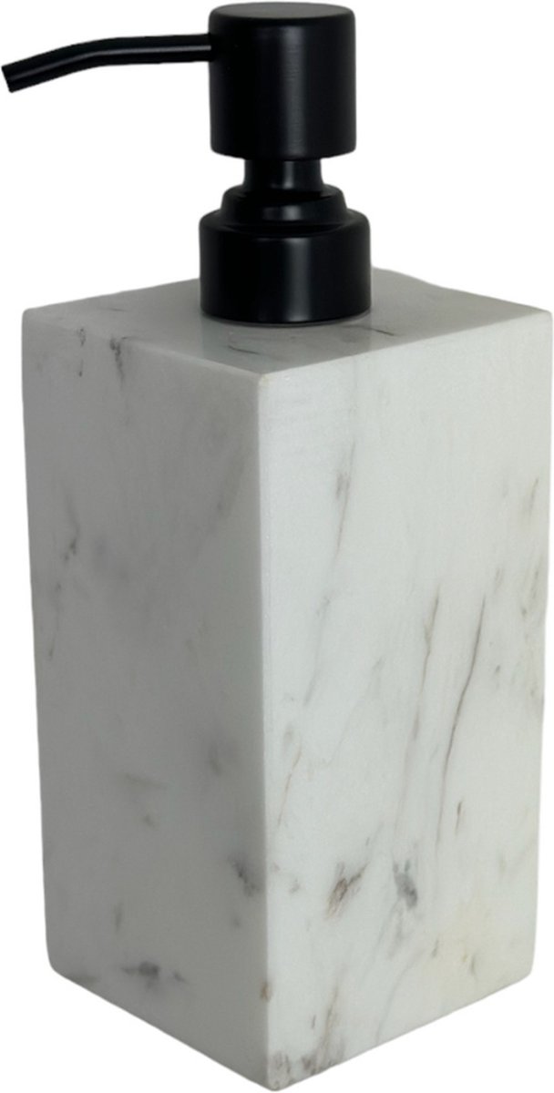 Zeepdispenser - Marmer - Zeeppomp - Zeeppompje - Wit