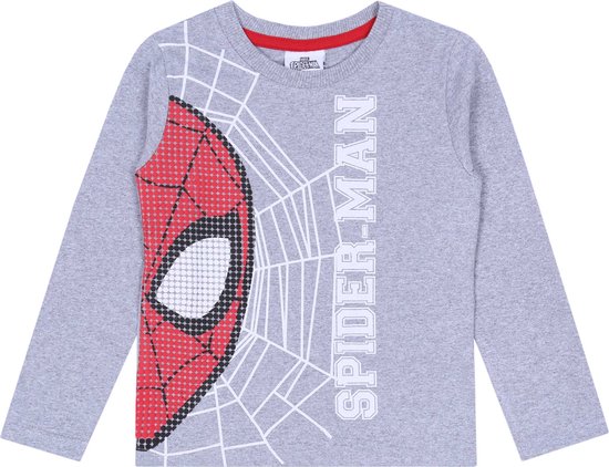 Chemise garçon grise à motif Spider-Man