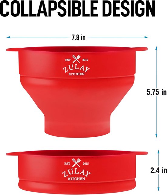 TAIZER 2-stuks Popcorn Magnetron Opvouwbare Siliconen
