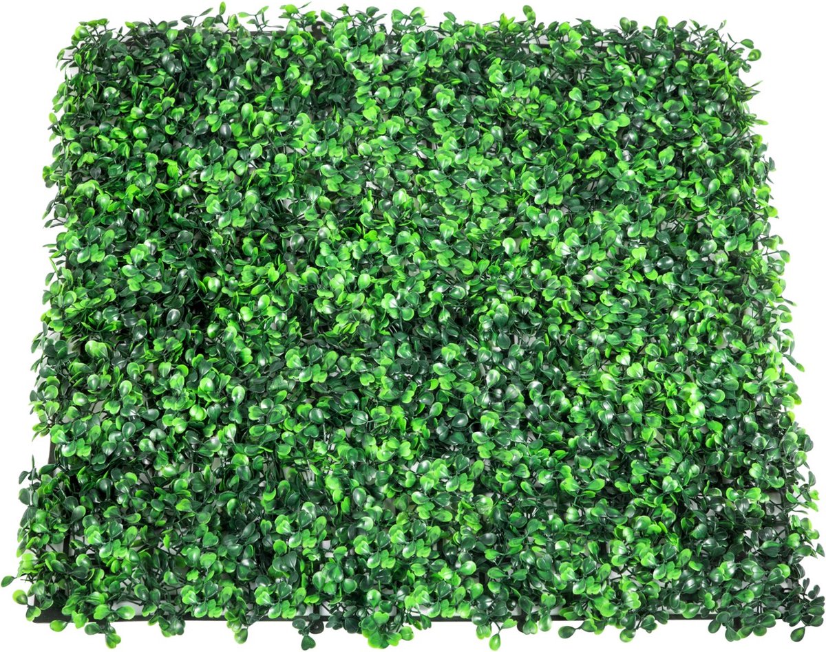 Vevor Kunstplanten Buxus 51x51 Panelen 4 Cm Dikte Voor Binnen & Buiten 12 Stuks Groen