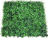 Kunstplanten - Buxus - 51x51 - Panelen - 4 Cm Dikte - Voor Binnen & Buiten - 12 Stuks - Groen