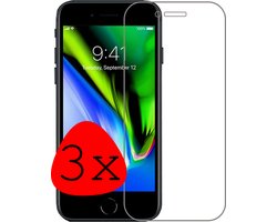 Screenprotector - 3 Stuks Geschikt voor Apple iPhone SE (2020) - Extra Sterk - Beschermglas - Gehard Glas - Tempered Glass - Screen Protector