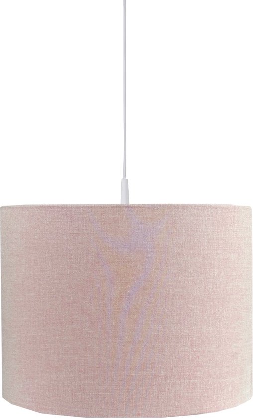 BINK Bedding Hanglamp harde kap Bo Peach 30cm inclusief pendel - Lampenkap - Chambray - 21 cm hoog