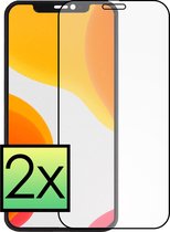 Screenprotector Geschikt voor iPhone 12 Mini Screenprotector Tempered Glass Gehard Glas Full Cover - 2x