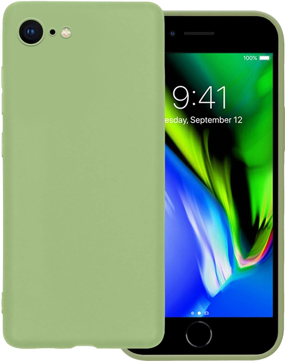 Hoesje Geschikt voor Apple iPhone 7 - Sterk & Shockproof - Hoes Cover - Siliconen Case - Groen