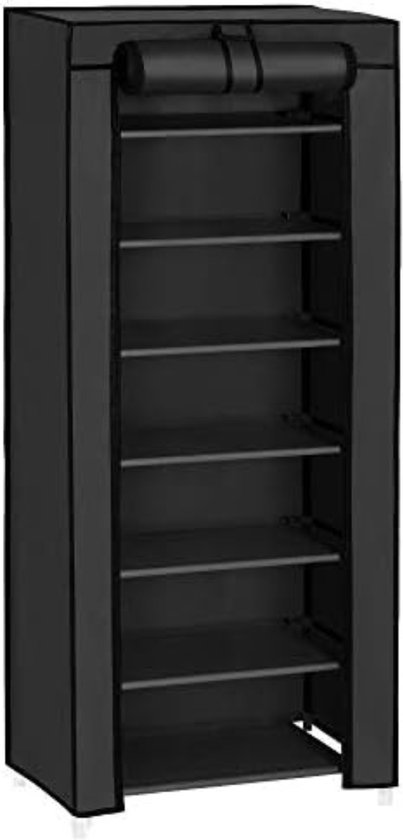Gratyfied - Schoenenkastje - Schoenenkasten met deur - 46 x 28 x 126 cm - Zwart
