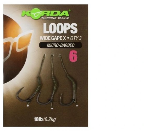 "Korda Loop Rigs DF Wide Gape X - 18lb - Maat 4 - " van Korda — afbeelding 4