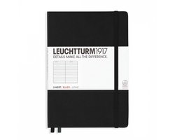 Leuchtturm1917 Notitieboek Zwart - Medium - Gelinieerd