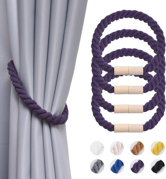 HwlAlrs 4 stuks gordijngordijnhouders, boho-gordijnhouders