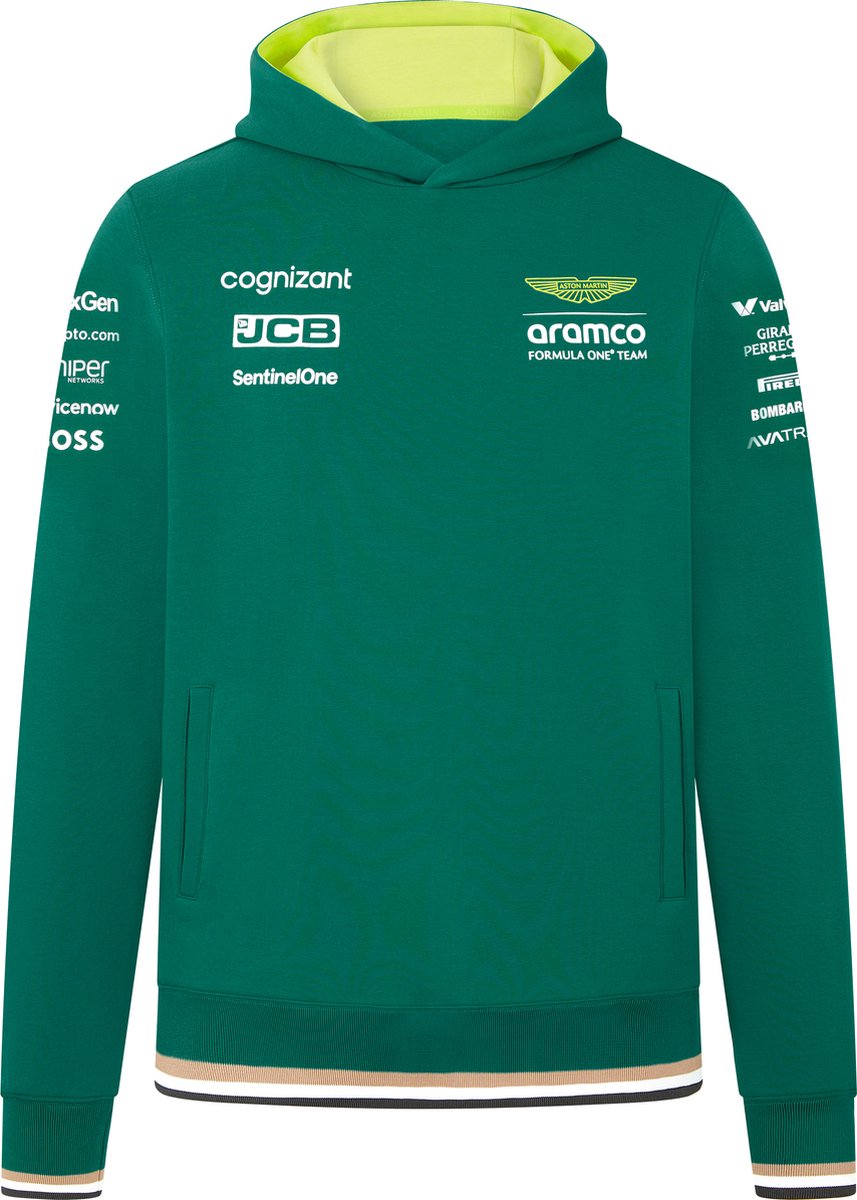 Aston Martin Teamline Hoody 2024 Fernando Alonso Lance Stroll Formule 1 Groen
