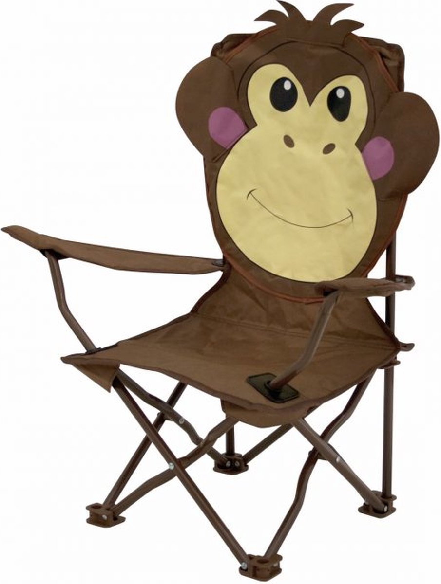Eurotrail kinderstoel aap 60 x 26 cm polyester/staal junior bruin