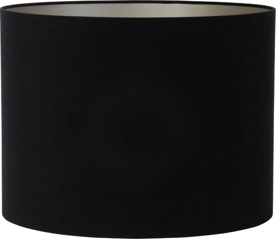 Light & Living Cilinder lampenkap Velours - Zwart - Ø50x38cm - Modern