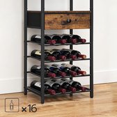 wijnrek / flessen display houder, Vrijstaande - wijnrek muur / 16