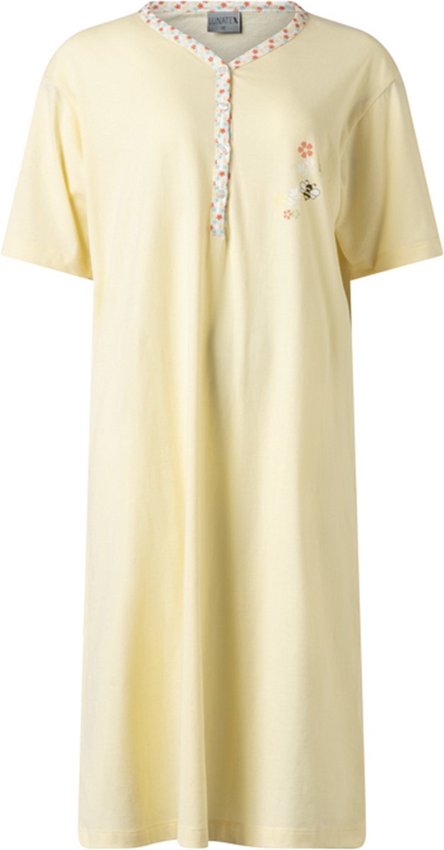 Dames nachthemd Lunatex 224163 geel in maat XL