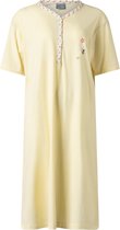 Lunatex - dames nachthemd 224163 - korte mouw - geel - maat M