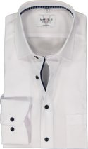 MARVELIS modern fit overhemd - popeline - wit - Strijkvrij - Boordmaat: 45