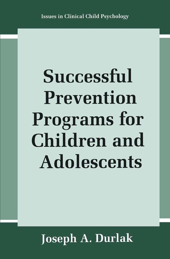 Successful Prevention Programs for Children and Adolescents - cover