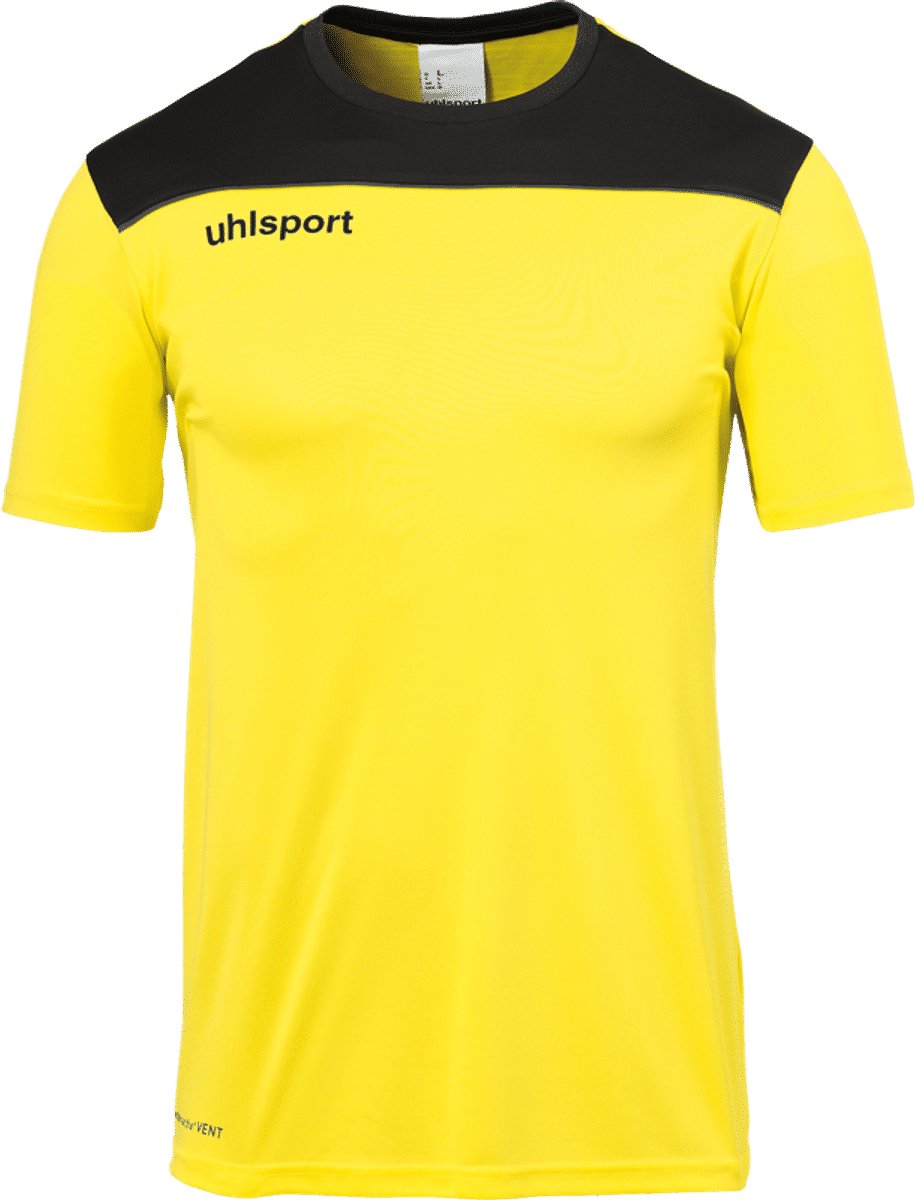 Uhlsport Offense 23 T-Shirt Heren - Limoen / Zwart / Antraciet | Maat: L