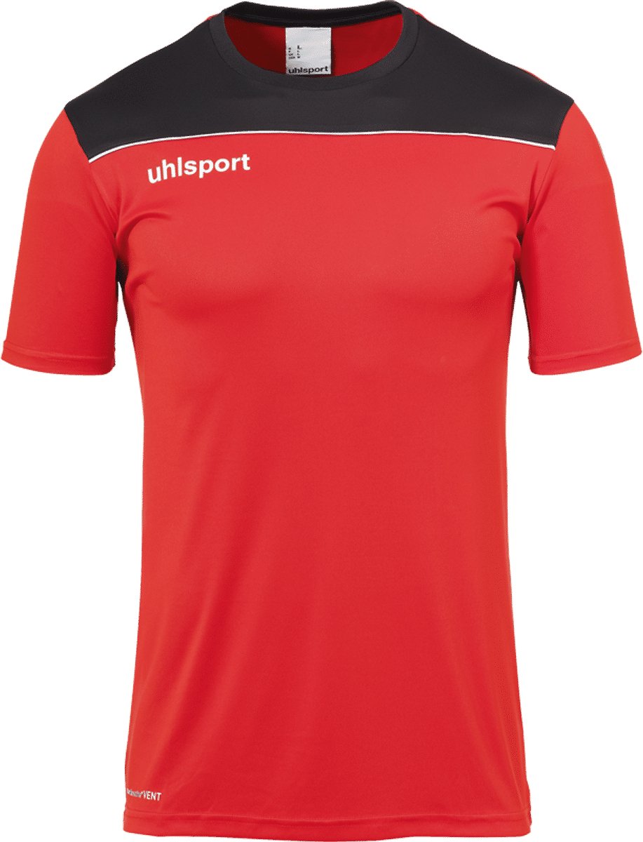 Uhlsport Offense 23 T-Shirt Heren - Rood / Zwart / Wit | Maat: S