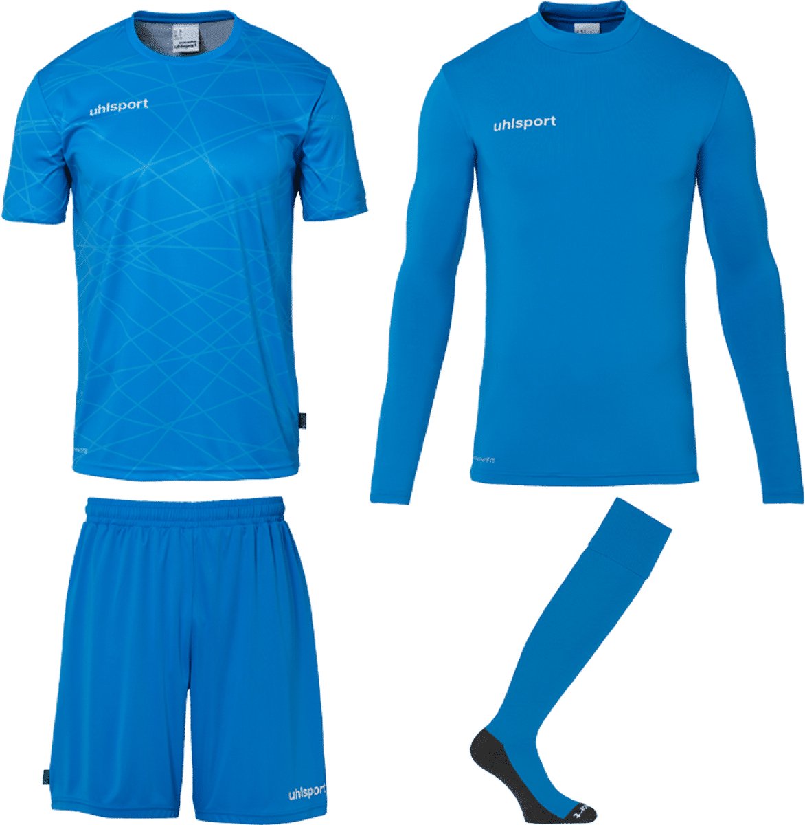 Uhlsport Prediction Bundle Keeperset Heren - Lichtblauw / Wit | Maat: 2XL