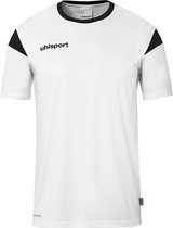 Uhlsport Squad 27 Shirt Korte Mouw Heren - Wit / Zwart | Maat: M