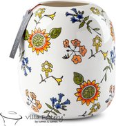 Countryfield Bloemenvaas Bubblegum Medium - transparant glas - petrol blauw - 16 x 21 cm - handgemaakte vaas