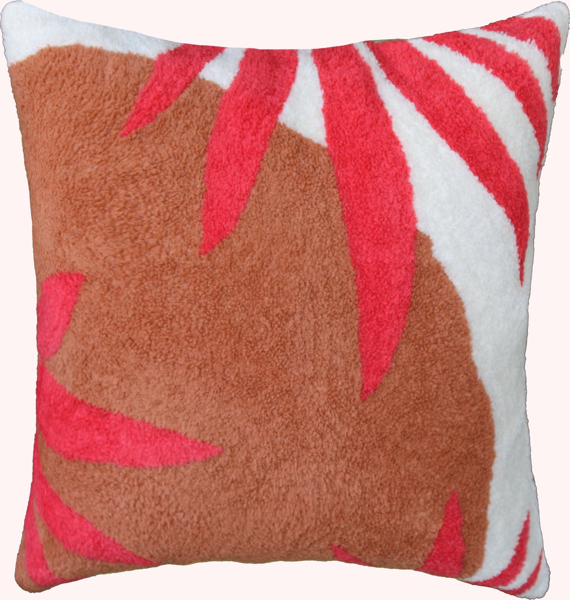Urbane Hide Kussens woonkamer | kussenhoes 45x45cm | kussensloop | sierkussens | cushion cover | katoen | Full bookley embroidery bruin