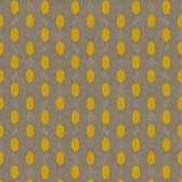 Exclusief luxe behang Profhome 369732-GU vliesbehang licht gestructureerd met grafisch patroon mat geel grijs bruin 5,33 m2
