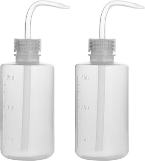 2 Pakken Plastic Knijpwasfles, LDPE met Smalle Mond (250 ml, 2 Pakken)