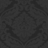 Barok behang Profhome 552631-GU structuur behang licht gestructureerd in barok stijl mat zwart 5,33 m2