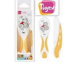 TIGEX Borstel en kam bi-materialen - Disney Winnie de poeh Geel