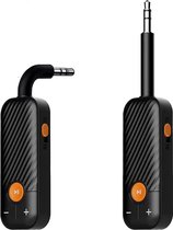 DrPhone SoundSync Pro 5.2 – Émetteur/récepteur Audio Bluetooth 5.2 – Appels mains libres – Interface Aux 3,5 mm – Autonomie de la batterie 5 heures – Adaptateur casque – Zwart