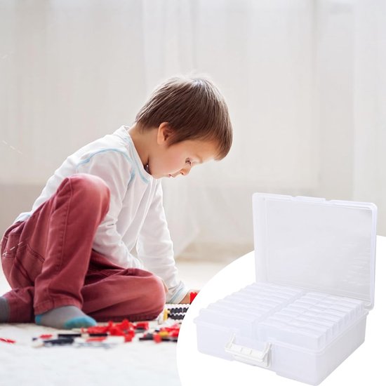 Boîte De Rangement Pour Photos 5X7 Pouces Organisateur De Photos Conteneurs De Rangement Pour Photos Multicolores En Plastique