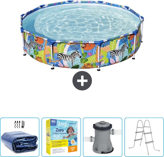 Bestway Steel Pro zwembad – 305 x 66 cm – jungleprint