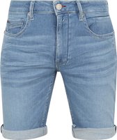 No Excess - Denim Short Lichtblauw - Heren - Maat 34 - Regular-fit