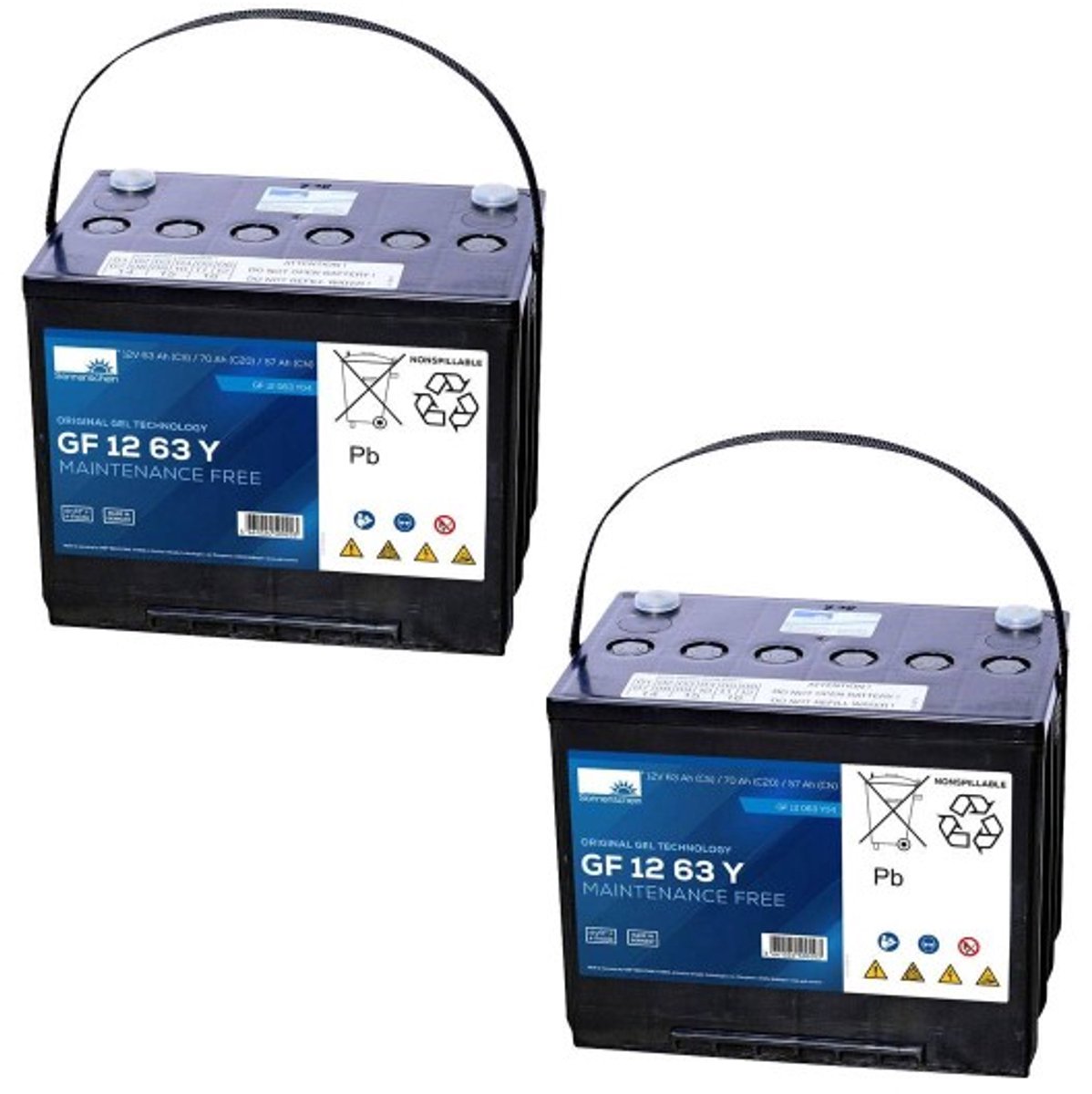Universal Power Vervangende Accu Voor Vassilli Space XL Rolstoel 24V 2 X 12V 63Ah