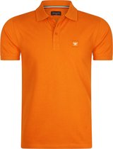 Cappuccino Italia - Heren Polo SS Polo Plain Pique - Oranje - Maat XL