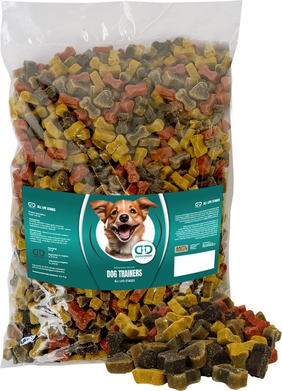 DoggyDish Trainings Hondensnoepjes - HondenSnacks - Beloningssnoepjes - SuperSoftmix Navul Zak 2Kg